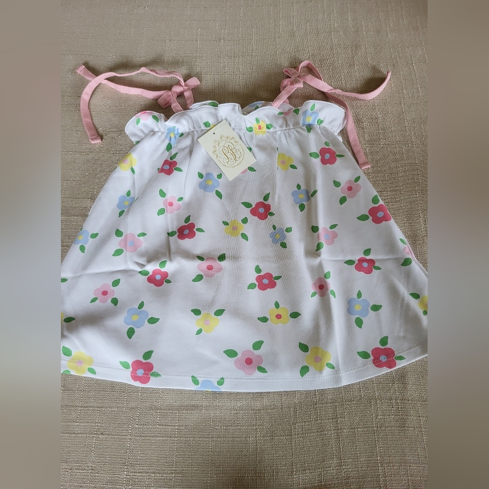 The Beaufort Bonnet Co Lainey's Little Top  - Pima Garden/Sandpearl Pink Size 12